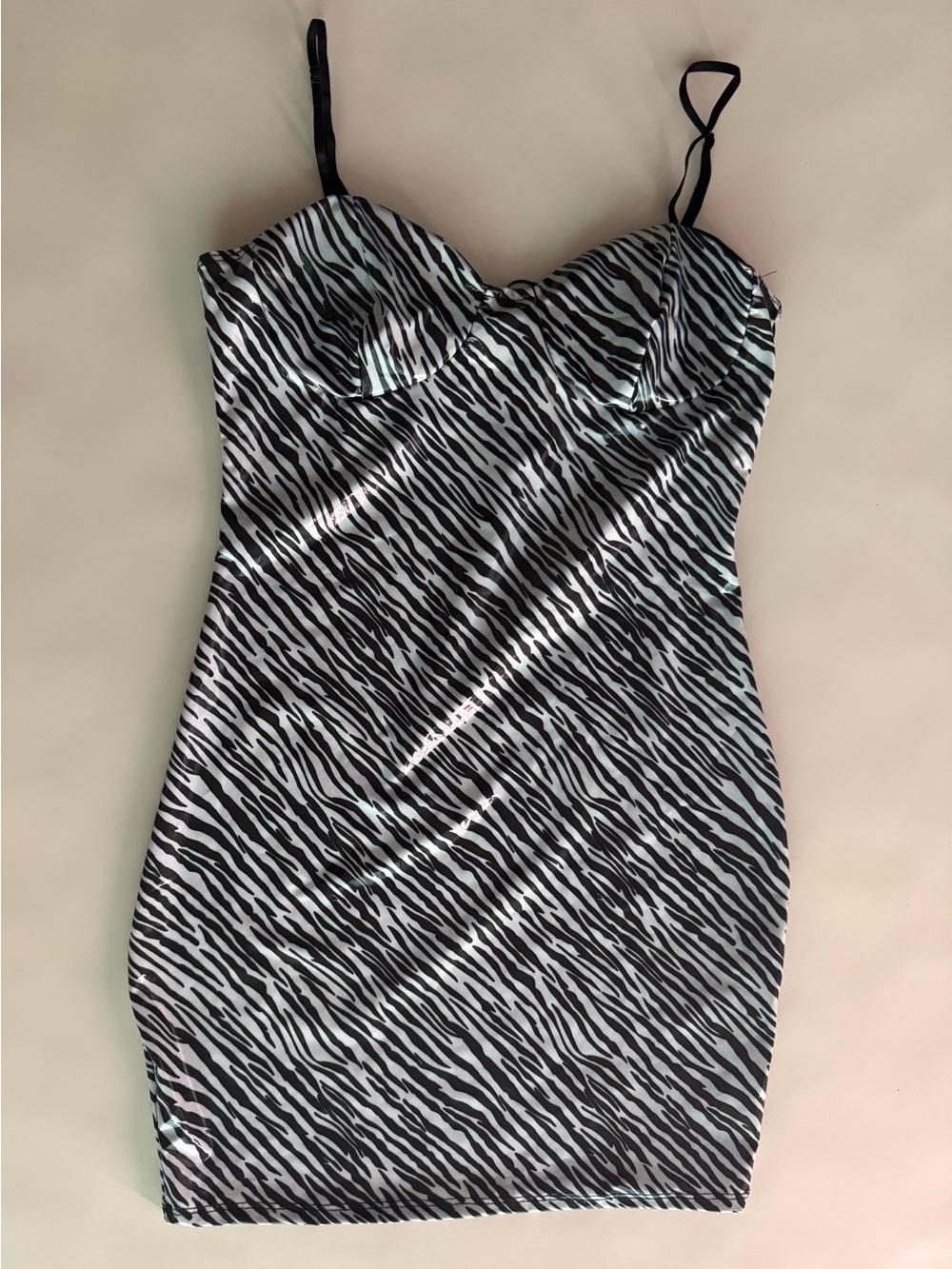 Fashion Nova Black and White Zebra Mini Dress